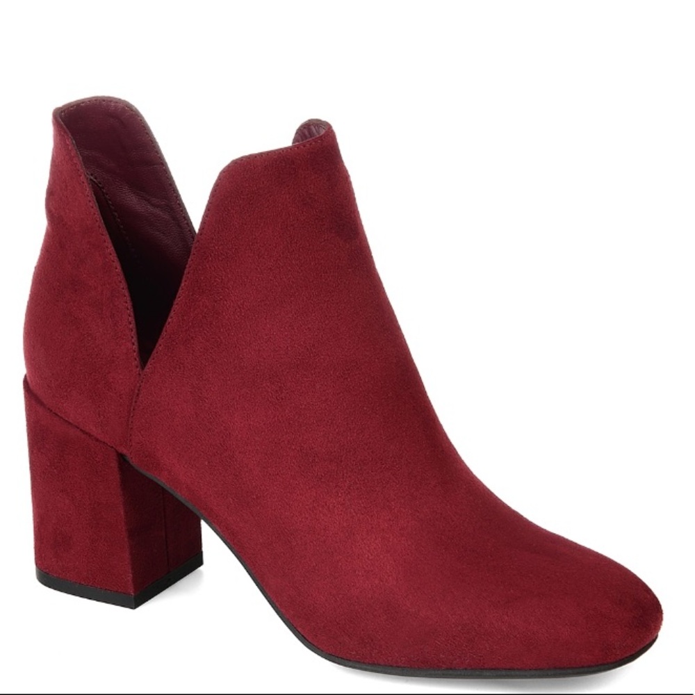 Journee burgundy booties